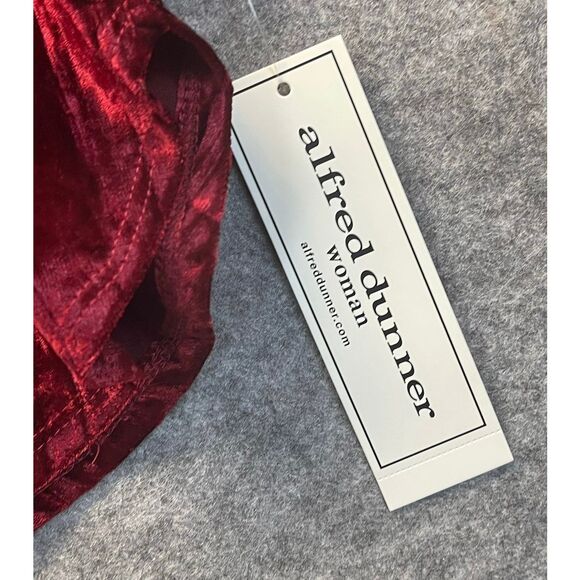 ALFRED DUNNER Women's 2X Runway Ready Crushed Velvet Top Beaded Bell Sleeves NWT - Picture 5 of 7